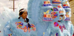 Big Chief Jermaine Bossier and Big Queen of the Creole Hunters Mardi Gras Indians