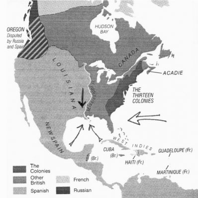 General Map of Colonial North America: The Creation of Jazz in New Orleans