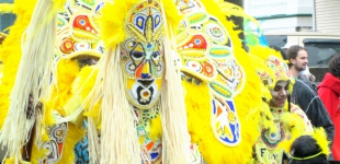 Big Chief Fi Yi Yi and the Mandingo Warriors Mardi Gras Indians. Photo: Zada Johnson
